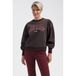 Lady Day Lady Day sweater met tekst - donkerbruin