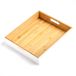 Zeller Houten lage opbergbox stapelbaar Wit, hout
