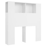 VidaXL Hoofdbordkast Wit Hout 100x18,5x104,5 cm