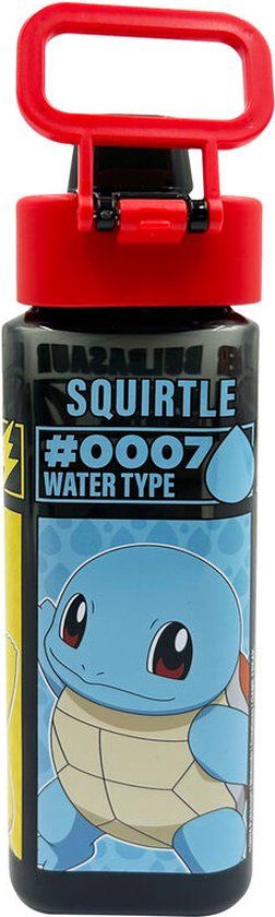 Pokemon Drinkfles Vierkant - Pikachu, Squirtle, Balbasar - 500 ml