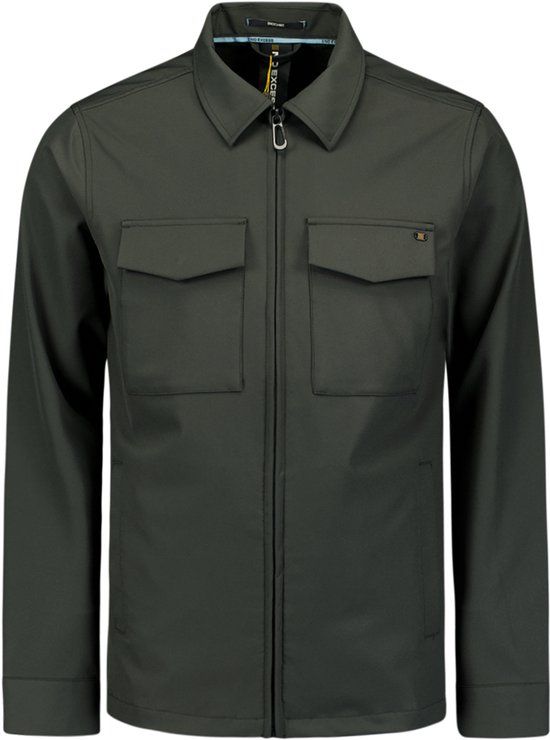 No Excess Sedoc Overshirt met rits in travel Sedoc kwaliteit - Dark Steel - Maat M