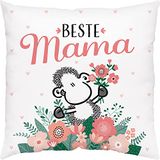 Sheepworld Mama kussen | katoenen sierkussen 40 cm x 40 cm, moederdagcadeau, 48008