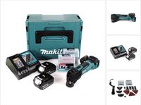 Makita DTM 51 RGJX2 snoerloos multifunctioneel gereedschap 18 V + 2x accu 6.0 Ah + lader + 39-delige accessoireset + Makpac