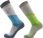 SINNER Chaussettes de ski pour hommes Imprimé montagne Lot de 2 Bleu/vert Taille 39-41