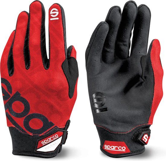 Sparco Meca 3 TG 002093RS3L Handschoenen, rood, maat L