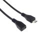 PremiumCord Micro USB verlengkabel 5m, USB Micro B bus naar Micro B stekker, USB 2.0 High Speed datakabel, 2x afgeschermd, AWG28, kleur zwart, lengte 5m