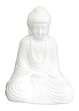 Homea 5DEJ1344BC decoratiefiguur Boeddha, keramiek, wit, 17 x 13 x 25 cm
