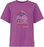 Kids VAUDE Rokua T-shirt Kinderen Unisex Kledingmaat 146 Magenta Korte mouw Ronde hals Gerecycled polyester Lente/Zomer 2026 UV-werend Waterafstotend