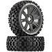 Duratrax Six-Pack C2 Mounted Buggy Spoke Tires, Black (2)