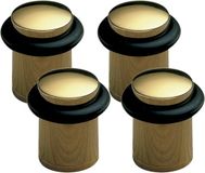 AMIG Butée de porte/Tampon de porte - 4x - D28mm - vis incluses - doré