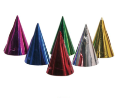 Basic 08621 Feesthoedjes - Verschillende kleuren - 6 stuks