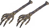 Merkloos / Sans marque Rubies Nederland b.v. Set van 2x stuks horror decoratie botten skelet hand 63 cm - Halloween kerkhof thema versiering