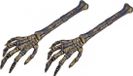 Merkloos / Sans marque Rubies Nederland b.v. Set van 2x stuks horror decoratie botten skelet hand 63 cm - Halloween kerkhof thema versiering