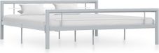 Maison Exclusive - Cadre de lit sans matelas gris et blanc métal 180x200 cm