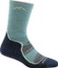 Darn Tough Light Hiker Micro Crew Lightweight with Cushion - Hikingsokken en wandelsokken van merinowol - Aqua - Gestreept - Vrouwen - Maat 38-40