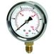 Glycerinmano. RIEGLER Glycerinmano. »Pressure line«, CrNi-stalen behuizing, aansluiting radiaal onder, G 1/4, kwaliteitskl. 1,6, mes. 0-10,0 bar/145 psi, Ø 63