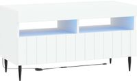 vidaXL LED tv-meubel ZWOLLE 81 x 35 x 43 cm Wit Bewerkt hout
