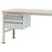 Manuflex ZB4665.7035 Boîtier sous plan mobile, utilisation 300 mm avec 3 tiroirs. Pour table profondeur 800 mm