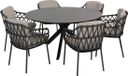 4 Seasons Outdoor Calpi Locarno dining tuinset 160 cm rond 7 delig Antraciet