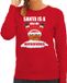 Bellatio Decorations Shoppartners Bv Foute Kerst sweater / kersttrui Santa is a big fat motherfucker rood voor dames - Kerstkleding / Christmas outfit M