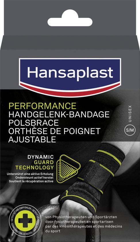 Hansaplast Performance Sport Polsbrace - Polssteun - Handbrace - One Size - Zwart