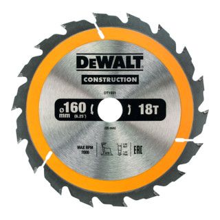 DEWALT Cirkelzaagblad Handcirkelzaag 160/20 mm DT1931-QZ