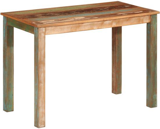 vidaXL Eettafel 110x55x76 cm gerecycled massief mangohout