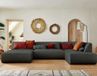 Mobilier Onyx Hoekbank 7 zitplaatsen Grijs