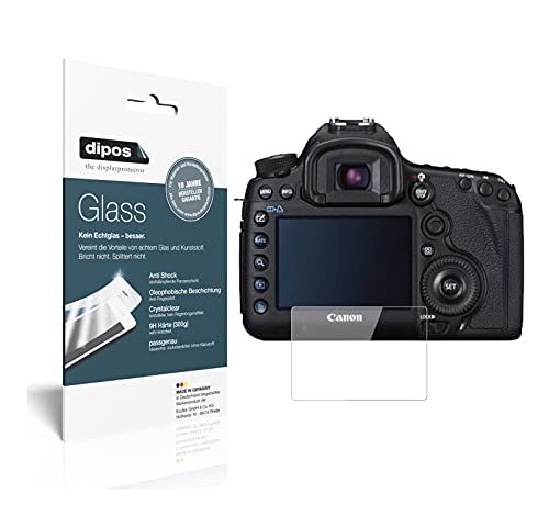 dipos I 2 x pantserfolie, helder, compatibel met Canon EOS 5D Mark III beschermfolie 9H displayfolie