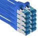 1aTTack.de Patchkabel – 10x 0,5m Ethernet-, netwerk-, LAN-kabel CAT6a (voor Gigabit-netwerken, routers, switches, modems met RJ45-ingang – blauw)