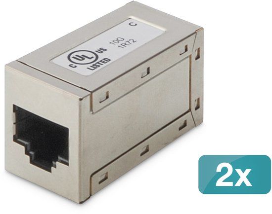 Digitus AT-AG-8-8-C6S-2 RJ45 Female to Female Zilver
