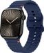 Strap-it Wave siliconen bandje met gespsluiting - donkerblauw