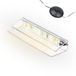 kalb | Ambilux éclairage de bordure en verre LED clip transparent 3000K 5000K 1-10 jeux verre 4-10 mm interrupteur au pied extensible avec variateur et commande Smart Home (blanc chaud, set de 1)