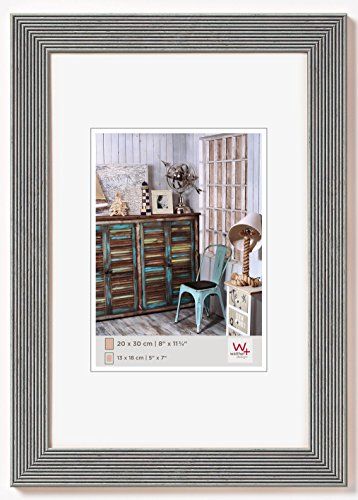 Walther Design HI015S Grado Holzrahmen Format 10 x 15 cm, silber