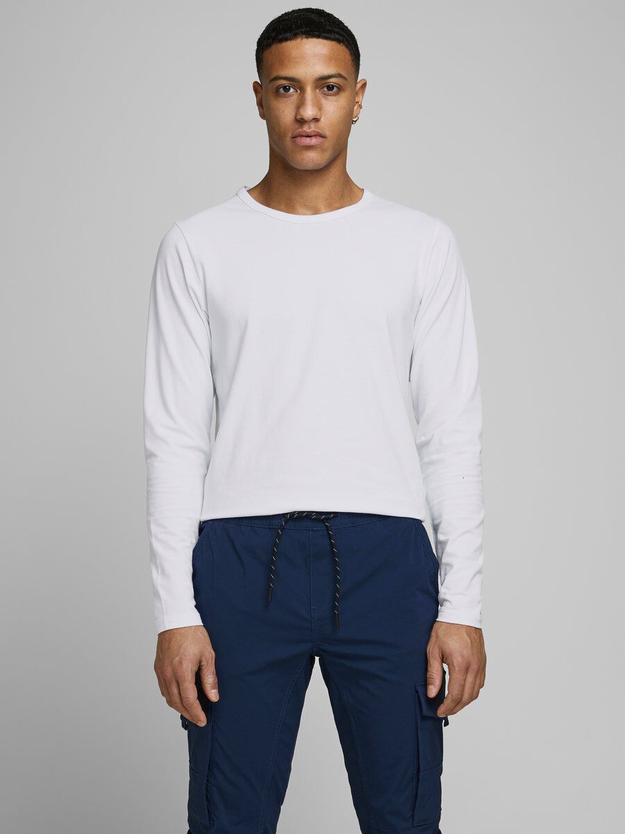 Jack & Jones Longsleeve T-shirt - White - Men's L