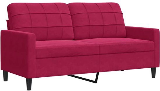vidaXL Tweezitsbank 140 cm fluweel wijnrood