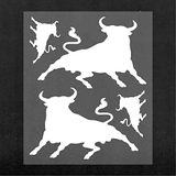 4R Quattroerre.it 15743 Sticker, voorgestanst, voor auto, stier, wit, 14 x 16 cm
