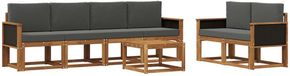 vidaXL Acacia Hout Bank Loungeset 6-Persoons Naturel et Anthracite
