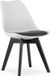Viking Choice MARK - Eetkamerstoel - wit/zwart - set van 4 - kunststof zitting - houten onderstel