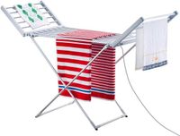 Sans marque Séchoir sur secteur 220 W Pliable avec 20 barres Porte-vêtements en aluminium - Dimensions : 148 x 53 x 90 cm