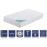 Aertech+ Lot De 2 Matelas 90x200 X 21 Cm + 2 Oreillers Visco - Ferme - 35 Kg/m3 Hr Dernière Génération - Très Respirant