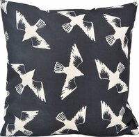Black Birds Kussenhoes 45 x 45 cm - Zwart - Katoen/Linnen - Dierenprint - Gek op Kussens!