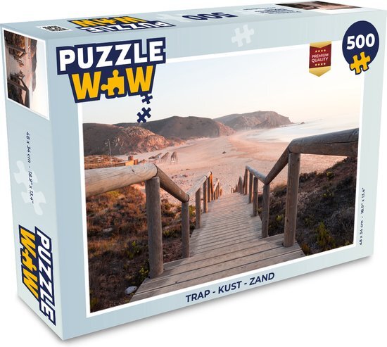 MuchoWow Puzzel Trap - Kust - Zand - Legpuzzel - Puzzel 500 stukjes