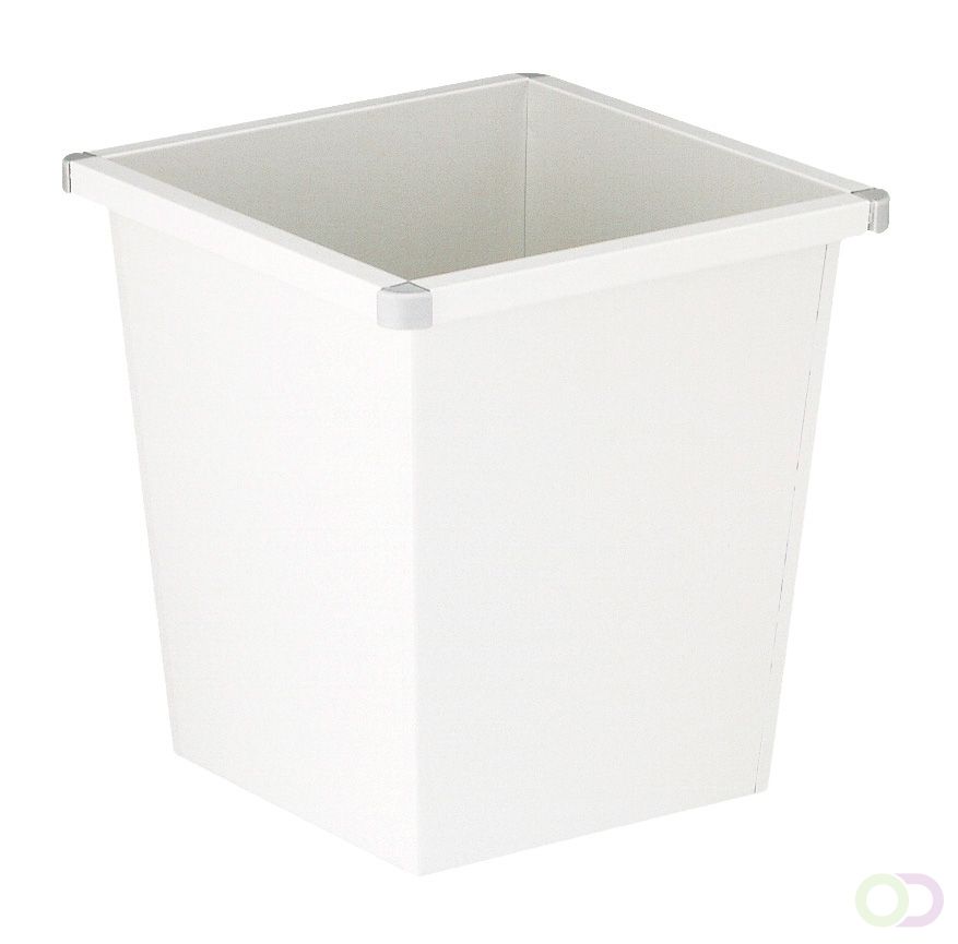 Panda Afvalbak Vierkanttapse 27 liter Wit