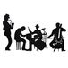 wotieuns Muziek metalen silhouet wanddecoratie