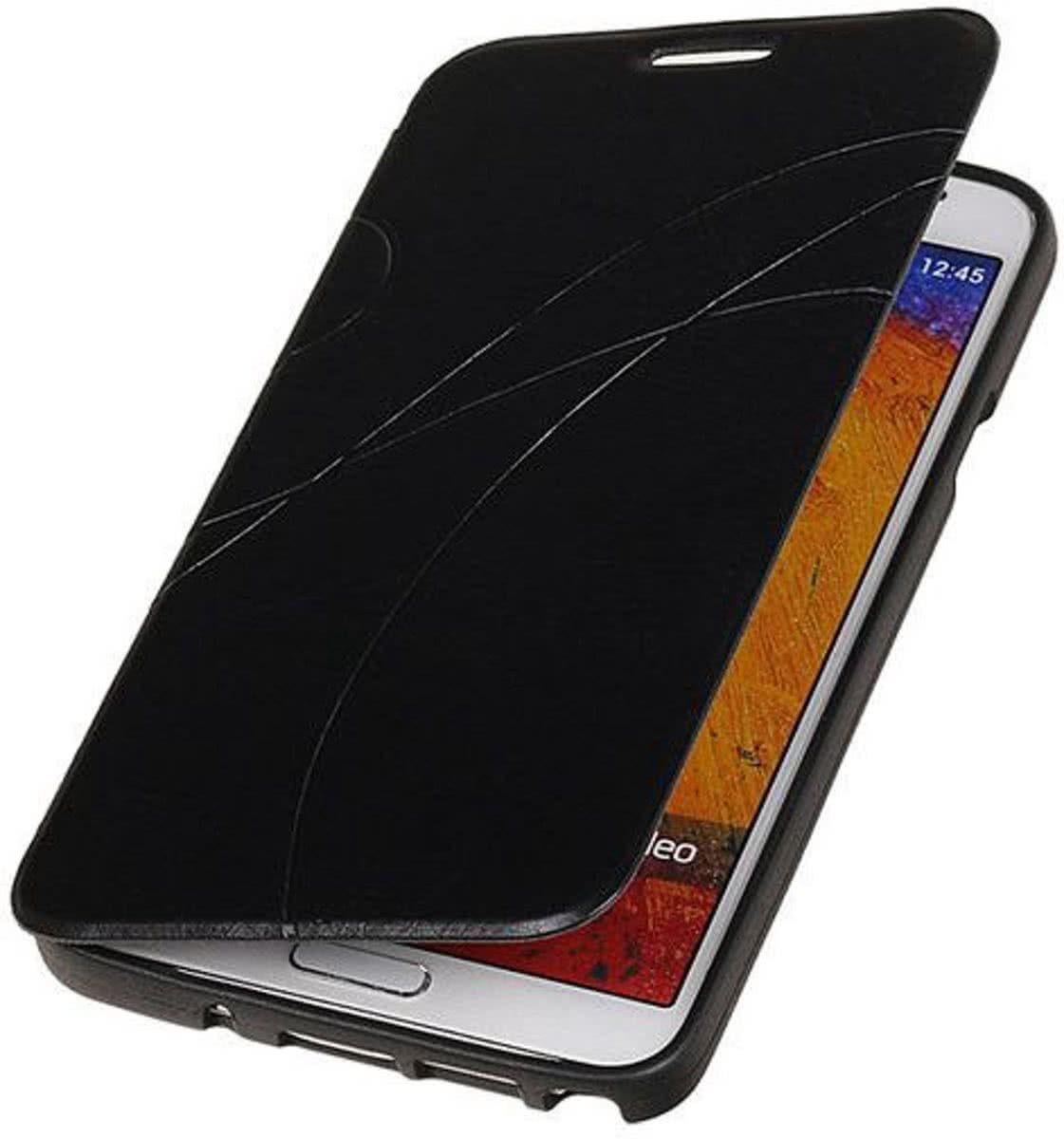 LELYCASE TPU Zwart Samsung Galaxy Note Neo bookcase Telefoonhoesje Lijn Motief