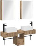 vidaXL Badkamerkastenset 5 st Artisanaal eiken Bewerkt hout