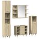 vidaXL Ensemble de meubles de salle de bain 4 pièces Chêne Sonoma