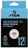 Stiga Seasons balles de tennis de table 12 unités blanc