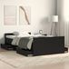 vidaXL Cadre de lit avec tiroir Chêne noir 203 x 93 x 50 cm Bois traité
